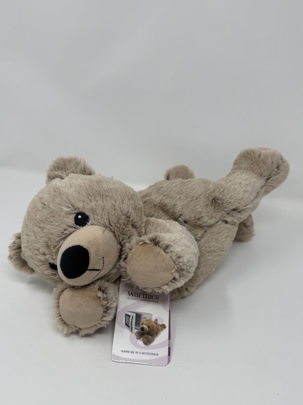 Warmies Laying Bear Microwavable Lavender Weighted Plush NWT